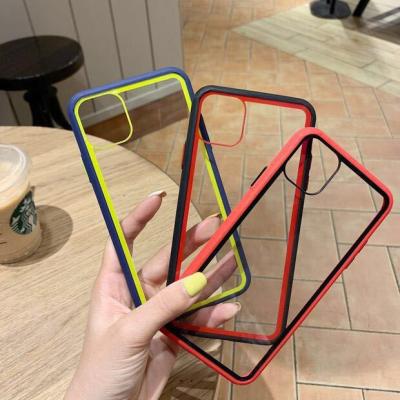 China Creative Mixed Color Anti-fall Phone Cover Clear Back Mobile Cases For iPhone 11 Pro for sale