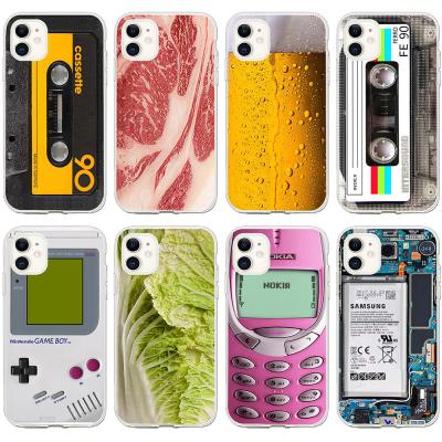 China Dirt-Resistant/Anti Scratch/Shockproof Matte Finish Soft Back Cover With Soft TPU Cassette Recorder Pattern Bumper Case For iPhone 11 for sale