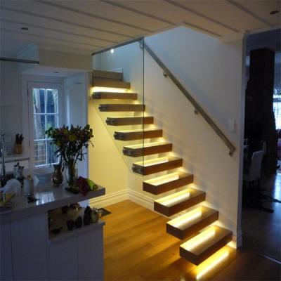 China Ebest Modern Home Stairs Indoor Staircase Railing Prices Stainless Steel Floating Glass Design For Stairs for sale