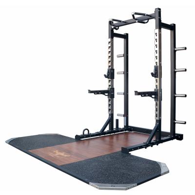 China Comfortable squat rack with platform factory direct sale wholesale gym fitness equipment for sale