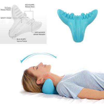 China PORTABLE Neck Support Neck Shoulder Pain Relief Relaxer Support Massager Pillow for sale