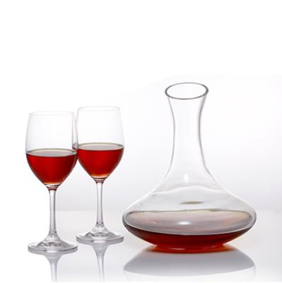 China CLASSIC Clear Transparent Modern Glass Goblet 320ml and 1500ml Wine Glass Decanter Bottle Set for sale