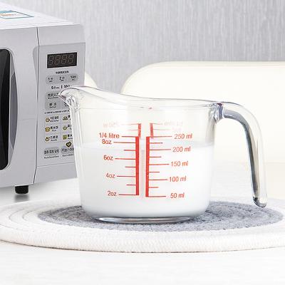 China BPA Free Viable Glass Container Measuring Cups With Graduated Home Measuring Baking Flour Milk Cold Water Heat Resistant Cups for sale