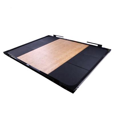 China Steel Frame Weightlifting Equipment Rubber Wooden Platform With Custom Logo for sale