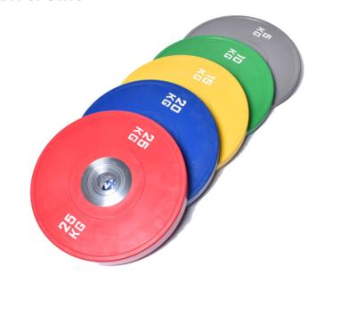 China Home Use Wholesales Partial Rubber Coated Weight Lifting Plates Bumper Plate Gym Weight Equipment Bumper Plate for sale