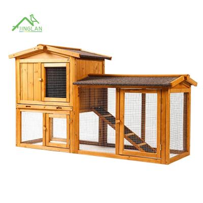 China Breathable Chicken Cage Large Outdoor Wooden Hen Cage With Ventilation Door, Removable Tray And Ramp Garden Backyard Pet House for sale