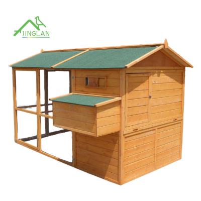 China Breathable Chinese Wooden Chicken House Chicken Cage Extra Large Outdoor Pet Villa With Waterproof Roof for sale