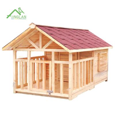 China Breathable Outdoor Dog Kennel Railing Kennel Fence Solid Wood Dog Cage for sale