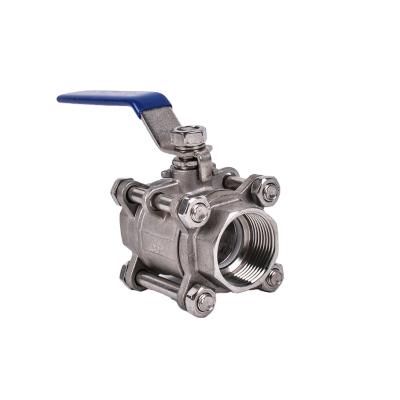 China DN15-DN100 Sanitary Stainless Steel 304 Three Pieces Ball Valve for Customized Support for sale