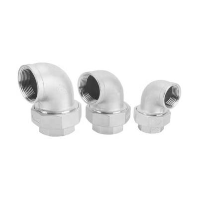 China Customized Support ODM Stainless Steel Gas Union Female Thread 90 Degree Union Elbow for sale