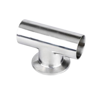 China SS304 316L Tri Clamp Equal Tee Pipe Fitting for Streamlined Pipe Line Connections for sale