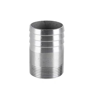 China SS201 304 316 NPT BSP DIN Casting Hose Male Threaded Nipple Screw Thread Pipe Fittings for sale