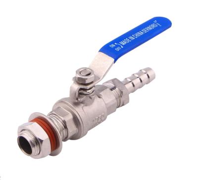 China NPT 1/2 Weldless Bulkhead Ball Valve Kit for Home Brewing Kettle Customized Support for sale