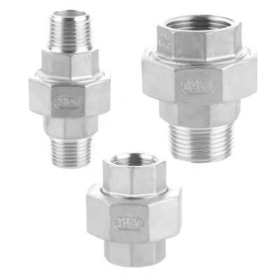 China Hexagon Head Stainless Steel Double Internal Thread Coupling Connector NPT BSP 1/4''-4.0 for sale