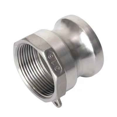 China Equal WZ SS 304 316 A Type Silver Camlock Coupling Adaptor for NPT BSP Quick Connect for sale