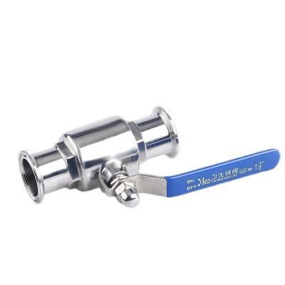 China 1''-8'' Standard Stainless Steel Ss 304 316 Sanitary Tri-Clamp Ball Valve with Design for sale