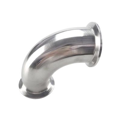 China DN20-DN300 Sanitary Stainless Steel 304/316 Tri-Clamp 90 Degree Elbow and Long-Lasting for sale