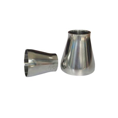 China Sanitary Stainless Steel 304 316L Tri Clamp Pipe Fitting Long Short Pipe Weld Eccentric Reducer for sale