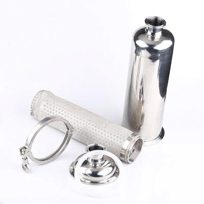 China 300mesh 1.5'' Polishing In-line Clamped Straight Strainer Pipe Filter for Beer Beverage for sale