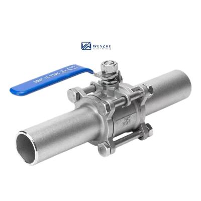 China 1000WOG PN16-PN64 Lever With Lock Manual Lengthening Butt Welded Ball Valve Q61F for sale