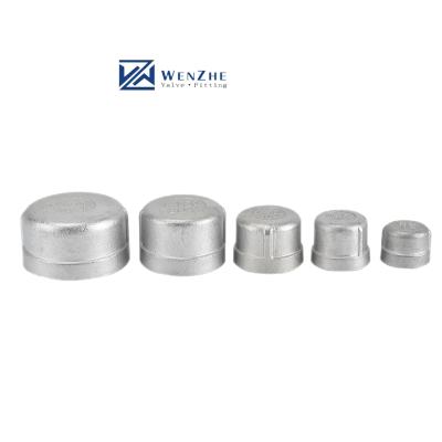 China Female NPT BSPT BSP Threaded Round Cap for Industrial and Agricultural Applications for sale