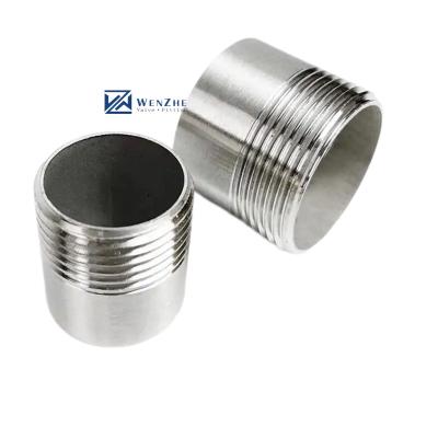 China SS316 Male Barrel Nipple NPT BSPP BSPT G Threaded 1/4