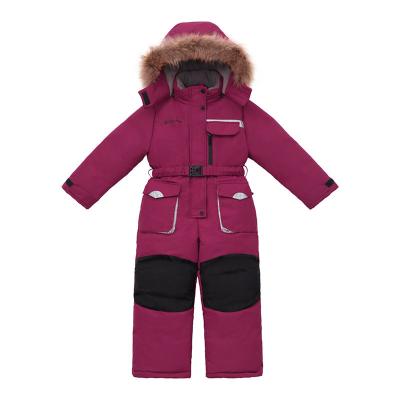 China New Long Sleeve Breathable Outdoor Warm Ski Overalls Kids Ski One Piece Overalls for sale