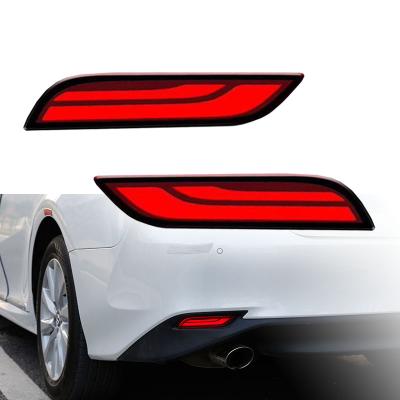 China 3D LED Rear Bumper Optic Red Reflectors Brake Tail Lights Lamps For 2018 2019 Toyota Camry 3D Styles Red LED Tail Light Optic for sale