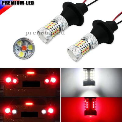 China Red White Color 7440 T20 Dual Coaster LED Bulbs For Backup Reverse Lights And Fog Lamp Car Rear Conversion 1156 7506 7528 BA15s P21W for sale