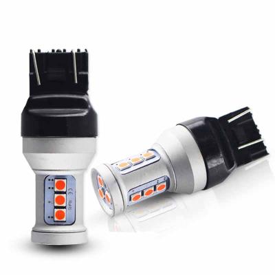 China No Error Warning 7443 Led Strobes/Outlined Red 12-SMD W21/5W T20 LED Replacement Turn Signal Bulbs For Brake/Tail Lights 12V White for sale