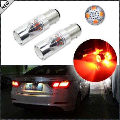 China High Power 12-SMD-2835 Bright Red 1157 2357 7528 BA15s S25 LED Bulb For Tail Lights, Brake Lights 1157-008 for sale