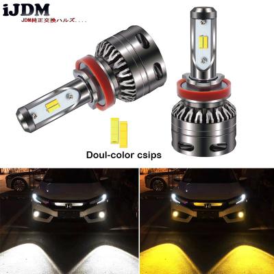 China Headlight Bulbs Color Switchable HID Yellow DRL H8 H11 White/Gold H8 H11 LED Bulbs Car Headlights or Fog Lights Drive Car for sale