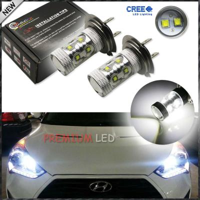 China 50W High Power CRE'E Type H7 LED Bulbs For Hyundai Genesie Sonata Veloster Accent On High Beam Daytime Running Lights H7-0020 for sale