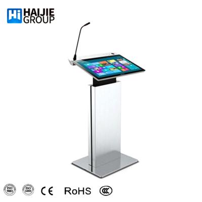 China China Manufacturer Aluminum Classroom Smart Speech Lectern Church Pedestal Digital Lectern Digital Podium With Interactive Microphone for sale