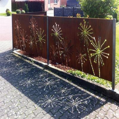 China Carved Decorative Corten Steel Garden Screens Panels OEM ODM Service for sale