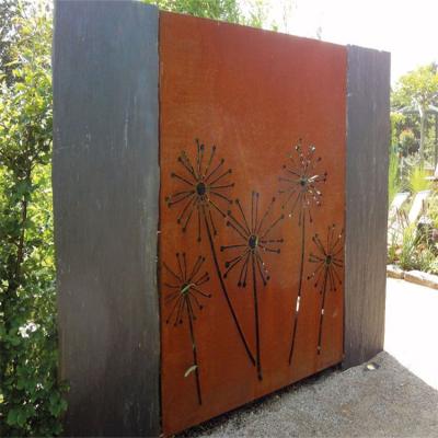 China High Rigidity Metal Garden Products Corten Steel Privacy Screen Exquisite for sale