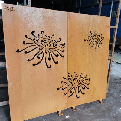 China Custom Decor Metal Garden Products Corten Steel Screen Panels Weather Proof for sale