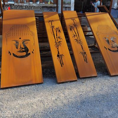 China SGS Modern Decorative Metal Garden Products Laser Cut Corten Steel Panels for sale