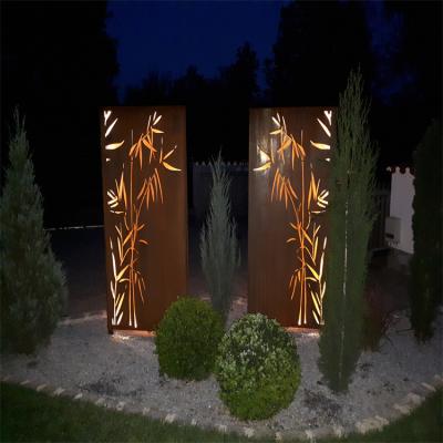 China Laser Cut Corten Steel Privacy Screens Exterior Decorative Customizable for sale