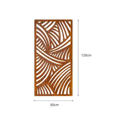 China Weathering Steel Outdoor Metal Screen Divider Laser Cut For  Decoration for sale