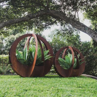 China Gnee Garden Large Corten Steel Planters Decorative Outdoor for sale