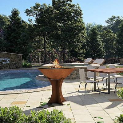 China 1000mm Corten Staal Openlucht Kokende Grills met Afneembare Basis Te koop