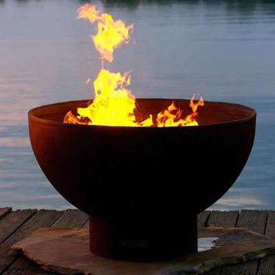 China Houten Brandend Corten-Staal om Brand Pit For Outdoor Camping Te koop