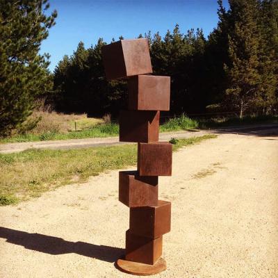 China 3mm Thickness Large Abstract Rustic Metal Garden Sculptures Corten Steel for sale