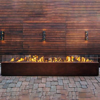 China fuego rectangular Pit Heater Corten Steel Modern Aesthetic del metal de 1500m m en venta