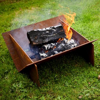 China Abnehmbares Stahlholz-brennendes Feuer Pit Table Portable Corten 510mm zu verkaufen