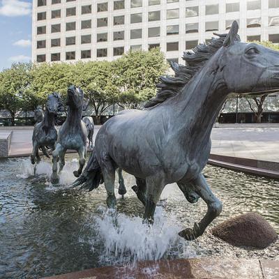 China Escultura de bronze exterior padrão do GV H140cm, estátua de bronze do jardim do cavalo à venda