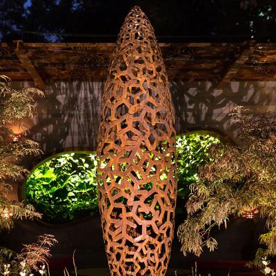 China El estilo occidental curvó la escultura de acero de Corten en la altura de los 220cm en venta