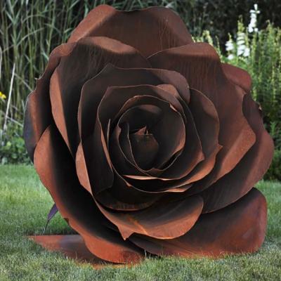 China 3mm Thickness Unique Corten Steel Sculpture Metal Yard Art Sculpture for sale