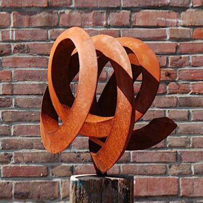 China Gnee Garden Vintage Outdoor Rusty Metal Garden Abstract Sculptures Customizable for sale